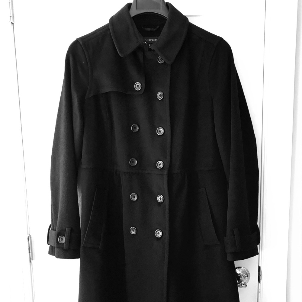 Lands' End wool & angora winter coat